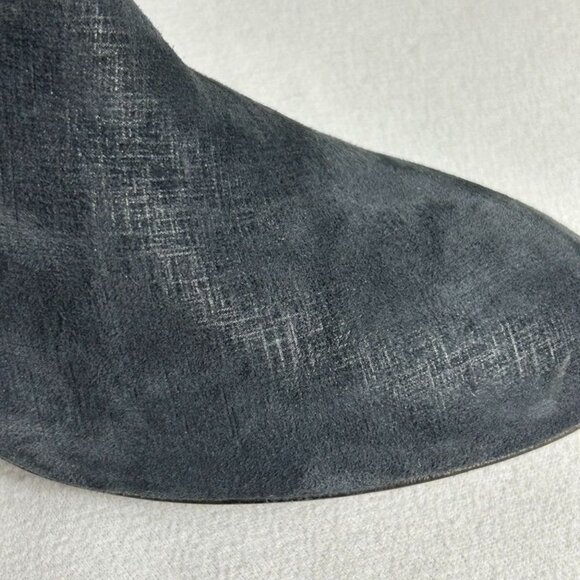 AGL Attilio Giusti Leombruni Double Buckle Suede Wedge Bootie in Asphalt- Sz 9.5 - Picture 4 of 10